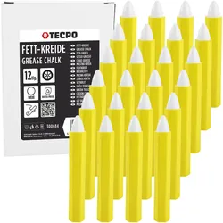 TECPO Fett-Kreide, Reifenmarkierkreide Weiß – 24 Stück, Reifen-Kreide