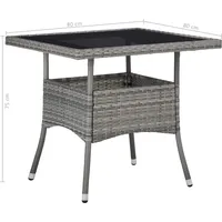 vidaXL Garten-Essgruppe 5-tlg. Grau