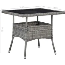 vidaXL Garten-Essgruppe 5-tlg. Grau