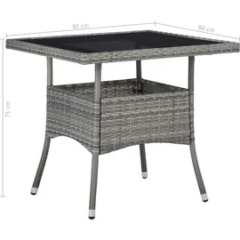 vidaXL Garten-Essgruppe 5-tlg. Grau