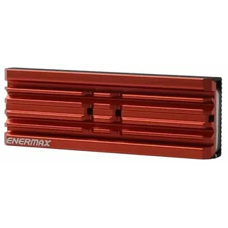 Enermax Technology Enermax ESC001 M.2 SSD-Kühler, Kühlkörper für PS5/PC; doppelseitig inkl. Wärmeleitpads; ESC001-B, rot