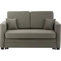 2-Sitzer HOME AFFAIRE "Mexico", grau, B:140cm H:87cm T:83cm, Sofas, mit ausziehbarer Schlaffunktion