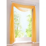 Yaland Voile Transparenter Freihandbogen einfarbig Uni Querbehang Wohnzimmer Gardinenschals (BxH 140x800, orange) 1 Stück
