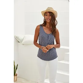 LASCANA Strandtop mit schönem Druck (2er-Pack) aus elastischer Viskose-Qualität, sommerlicht leicht blau 40/42