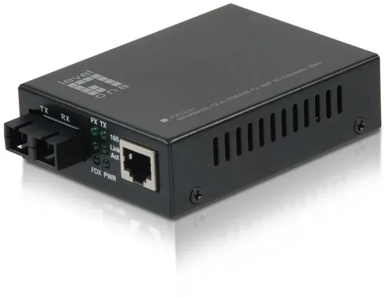 LevelOne FVT-2201 Netzwerk Medienkonverter 100 Mbit/s 1310 nm Einzelmodus Schwarz