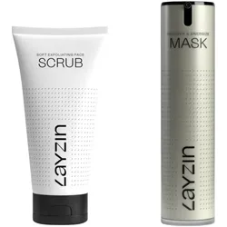 LAYZIN Gesichtspflege-Duo: Peeling und Maske 