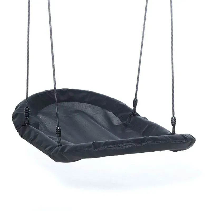 Bootschaukel fr Kinder 120x70 cm schwarz wetterfest Netzmaterial, verstellbare Seile, bis 150 kg - DICE