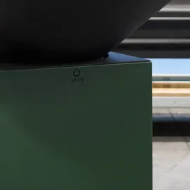 Ofyr Feuerplatte Ø 100 cm verzinkt grün