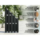 prestige home living outdoor WPC-Sichtschutzzaun 1 x Schrägelelement Schwarz