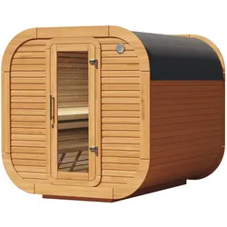 Wolff Finnhaus Design Saunahaus Luago 2x2 Art 1 kiefer Typ 1 ohne Fenster Komplett montiert