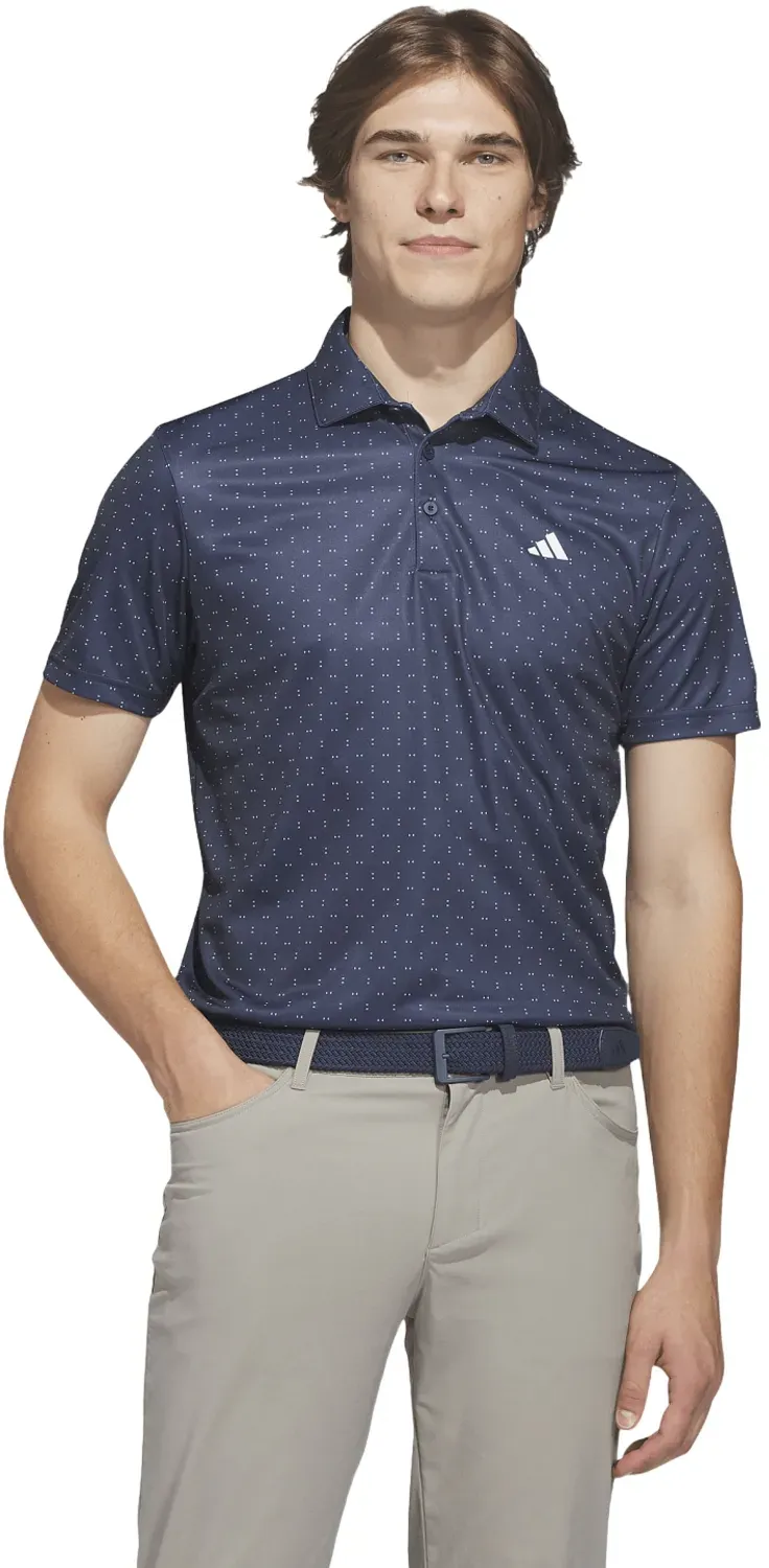 adidas Polo Performance Textured Print, navy/weiss