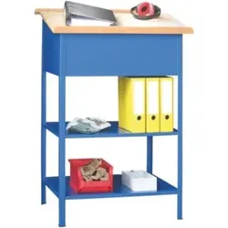 Pavoy Stehpult, offen, H1200 x B700 x T600, Korpus Enzianblau