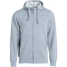 New Wave Rundhalspullover Basic Hoody Full Zip Grau 4XL