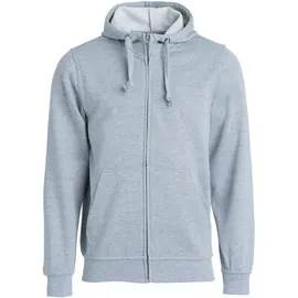 New Wave Rundhalspullover Basic Hoody Full Zip Grau 4XL