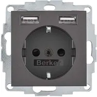 Berker USB-Steckdose 1 St. anthrazit matt