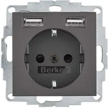 Berker USB-Steckdose 1 St. anthrazit matt