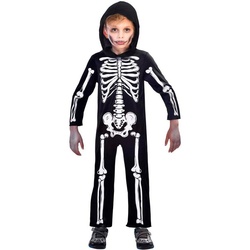 Amscan Vampir-Kostüm Halloween Kostüm Skelett für Kinder, Horror Anzug 8-10 Jahre