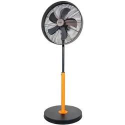 Unold 86725 Standventilator Black Steel mit 3-stufiger Geschwindigkeitsregelung und verstellbaren Neigungswinkel, 50 W