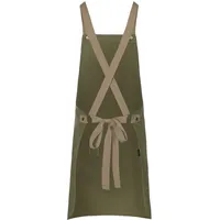 KARLOWSKY Kochschürze, Latzschürze Urban-Look mit Kreuzbändern und Tasche (One Size)