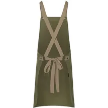 KARLOWSKY Kochschürze, Latzschürze Urban-Look mit Kreuzbändern und Tasche (One Size)