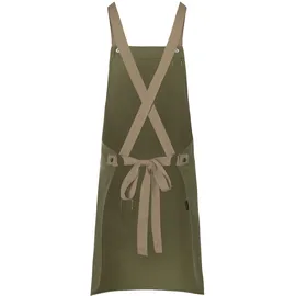 KARLOWSKY Kochschürze, Latzschürze Urban-Look mit Kreuzbändern und Tasche (One Size)