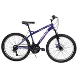 T&Y Trade 24 Zoll Kinder Jungen Mädchen Fahrrad Kinderfahrrad MTB Mountainbike Rad Bike Federgabel Gabelfederung 18 Gang Scheibenbremse Disk HUFFY Extent LILA 64359w
