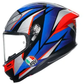 AGV K6 S Slashcut Integralhelm - Schwarz/Silber/Blau/Rot / S