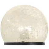 Spetebo LED Solar Glaskugel aus Crackle Glas - 8 cm - Kugelleuchte mit 10 LED in warm weiß - Garten Balkon Terrasse Deko Bruchglas Kugel Lampe