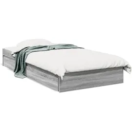 vidaXL Bettgestell 100 x 200 cm Grau