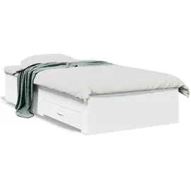 vidaXL Bettgestell 90 x 190 cm Weiß