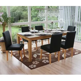 MCW Esszimmerstuhl Littau Kunstleder schwarz matt 6er Set
