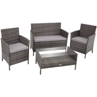 Tectake Madeira Set 4-tlg. grau