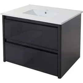 Mendler HWC-B19 Möbelwaschtisch 80 x 50 cm schwarz (57631)