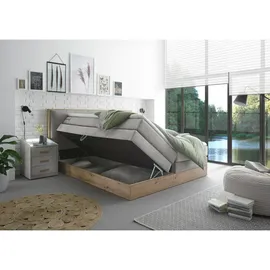Livetastic Novel Boxspringbett 160 x 200 cm H2 Hellgrau