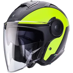 Caberg Soho Milano Jet Helm, zwart-geel, XS Voorman