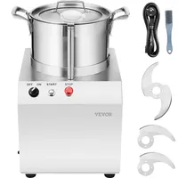 Vevor Küchenmaschine Gemüsezerkleinerer 6 L Gemüseschneider aus lebensmittelechtem Edelstahl