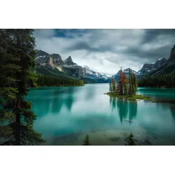 Fototapete PAPERMOON "Photo-Art ALEX ZHAO, SPIRIT ISLAND", bunt, B:3,50m L:2,60m, Vlies, Tapeten