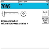 Reyher Flachkopfschraube ISO 7045 PH M4x 45-H A 4 200 Stück