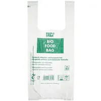 Papstar 100 Hemdchen-Tragetaschen, Bio-Folie 47 cm x 22 cm