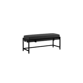 Möbel Kraft Polsterbank Schwarz 80 x 45 x 35 cm
