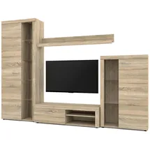 ax living Wohnwand, Sonoma Eiche Wohnzimmerschrank 270 cm,