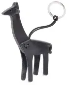 Schlüsselanhänger Giraffe - Black