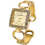 Goldene Spangenuhr für Damen – Stilvolle Armbanduhr mit Kristallakzenten, hohem Tragekomfort & elegantem Design für Alltag, Büro & besondere A...