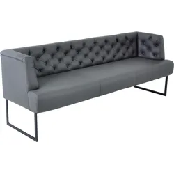K+W Komfort & Wohnen Polsterbank »Creso«, im modernen Chesterfield-Look, mit schwarzen Kufenfüßen K+W Komfort & Wohnen zinn