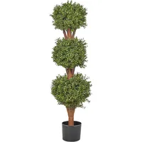 Beliani Kunstpflanze Buxus Ball Tree 120 cm
