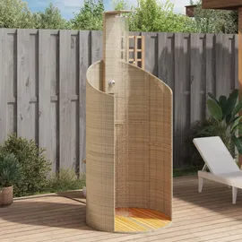 vidaXL Gartendusche beige 100x100x241,5 cm