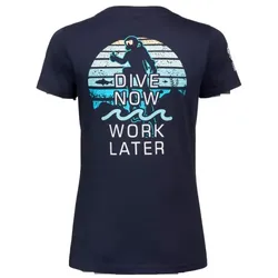 SSI - Dive Now Work Later - T-Shirt Rundhals - Frauen - Größe: M
