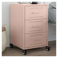 VidaXL Nachttisch Rosa 36x39x59 cm Stahl