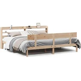 vidaXL Massivholzbett 180 x 200 cm Beige