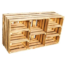 Kistenkolli Altes Land Obstkistenregal 40 x 30 x 100 cm Braun